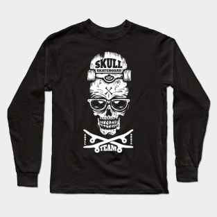 skate skull Long Sleeve T-Shirt